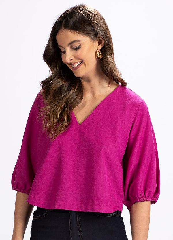 Hering - Blusa em Tecido Plano Rosa
