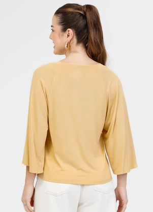 Habana - Blusa em Viscose Amarelo  - HABANA