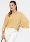 Habana - Blusa em Viscose Preto - variação: Amarelo