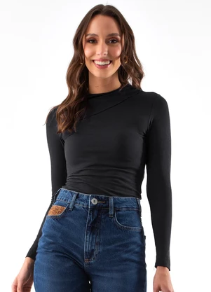 Colcci - Blusa em Viscose Preto - COLCCI