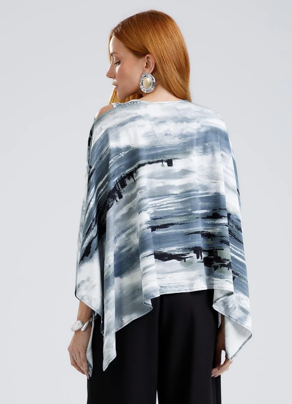 Gris - Blusa em Viscose  Preto 2