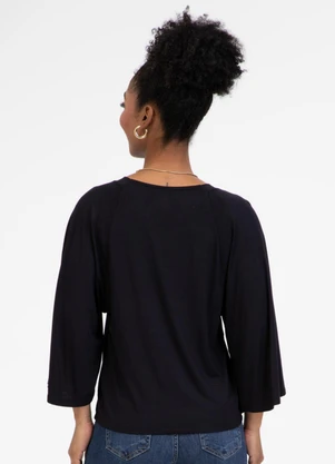 Habana - Blusa em Viscose Preto - HABANA