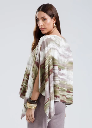 Gris - Blusa em Viscose  Roxo - GRIS
