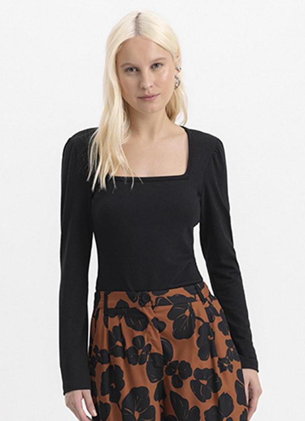 Essendi - Blusa Feminina em Cotton Preto