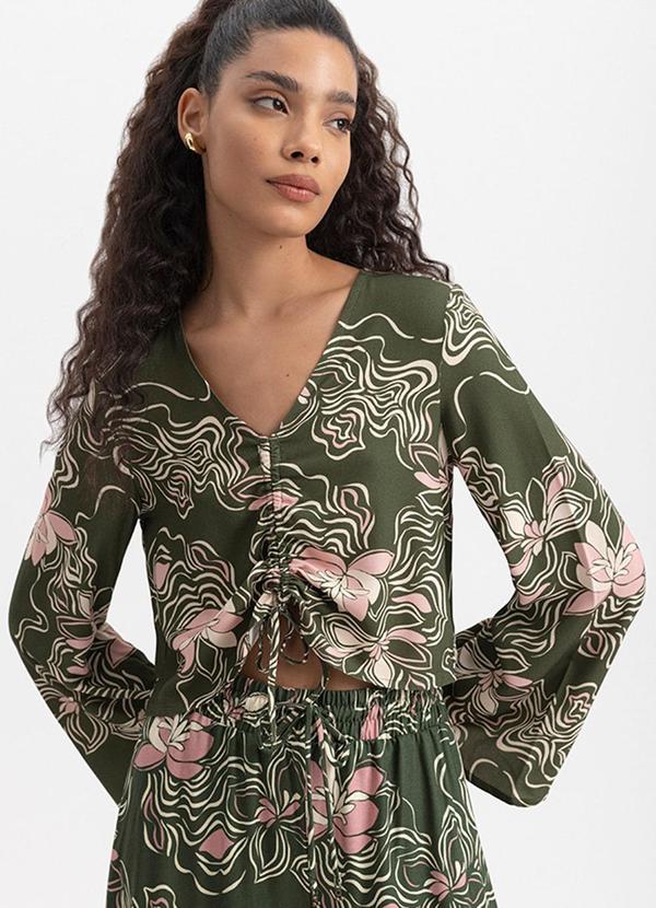 Essendi - Blusa Feminina Flare Verde