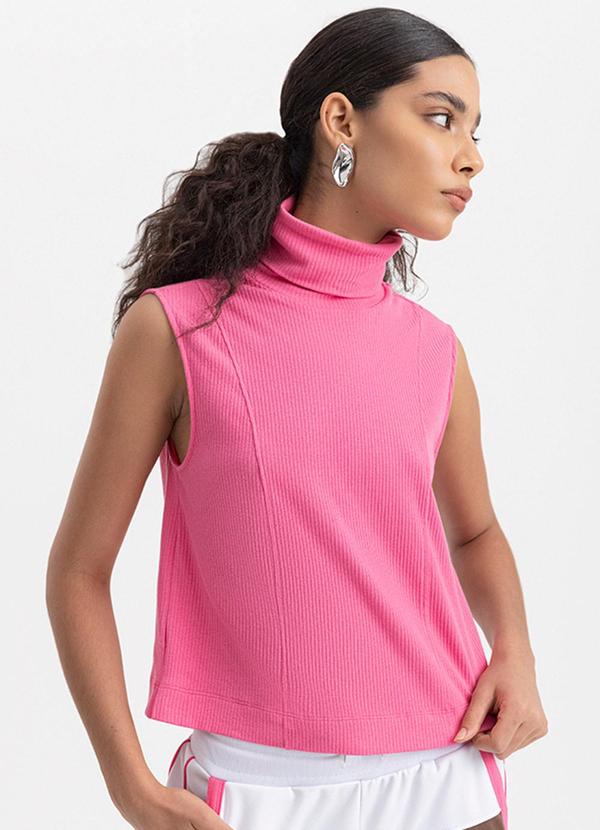 Essendi - Blusa Feminina Gola Rolê Rosa 1