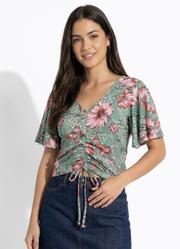 Blusa Floral Colorido em Malha