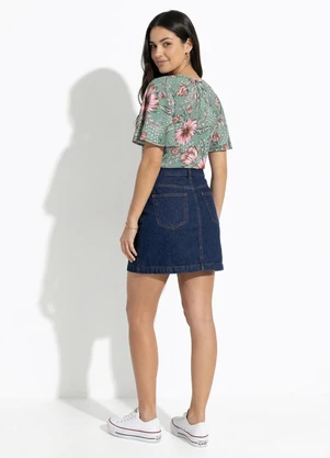 Moda Pop - Blusa Floral Colorido em Malha - MODA POP