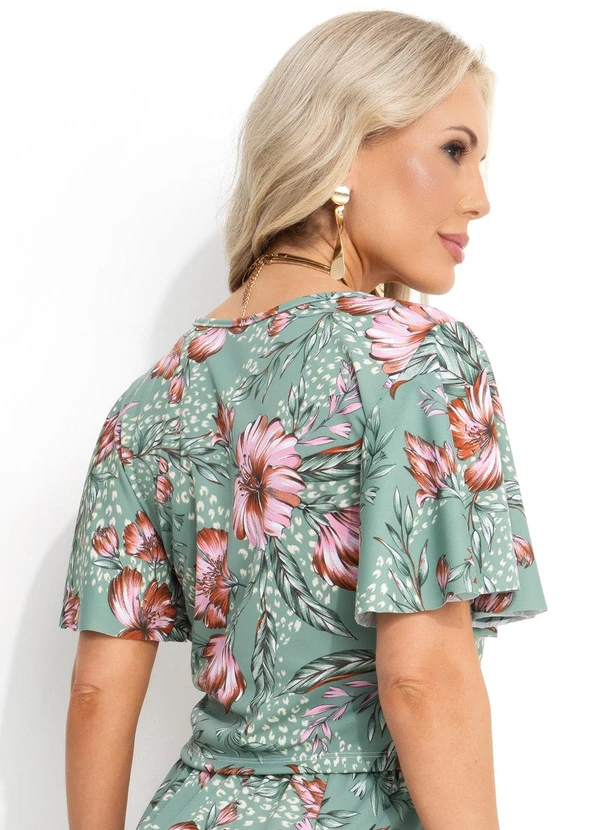 Moda Pop - Blusa Floral Colorido em Malha 2