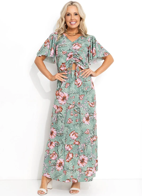 Moda Pop - Blusa Floral Colorido em Malha 3