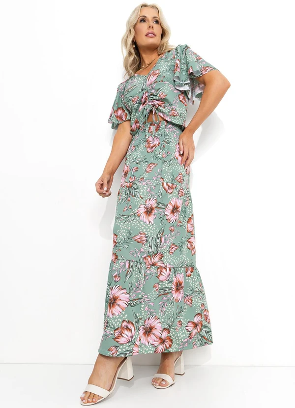 Moda Pop - Blusa Floral Colorido em Malha 5