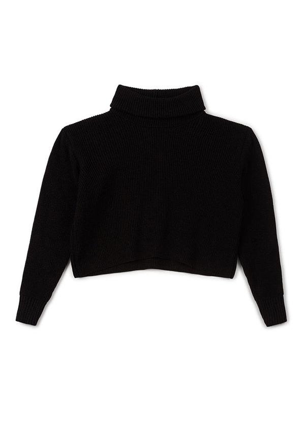 Choyee - Blusa Gola Alta Tricô Preto 6