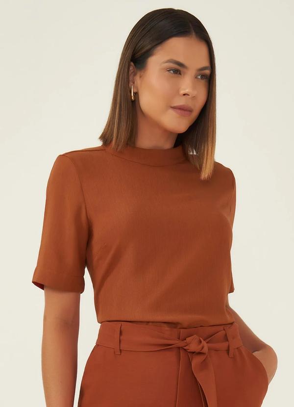 Principessa - Blusa Manga Curta Nilce Terracota