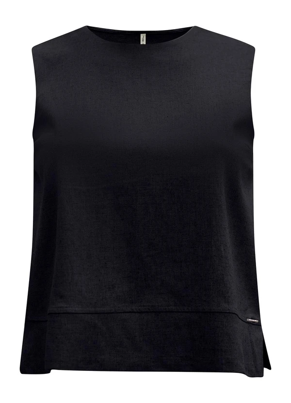 Lunender Mais Mulher - Blusa Plus Size com Aberturas Laterais Preto 5