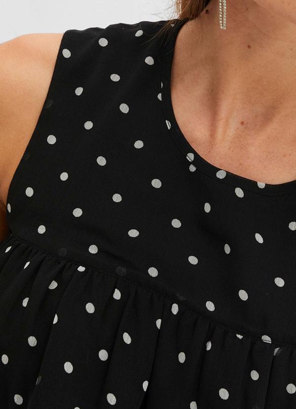 bonprix - Blusa Poá Preto em Tule 7