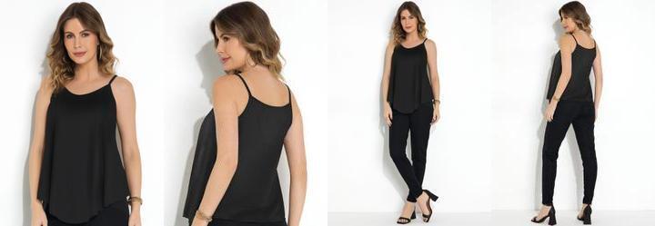 Blusa Preto em Malha