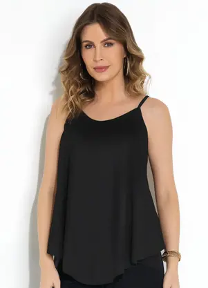 Moda Pop - Blusa Preto em Malha - MODA POP
