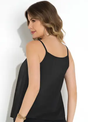 Moda Pop - Blusa Preto em Malha - MODA POP