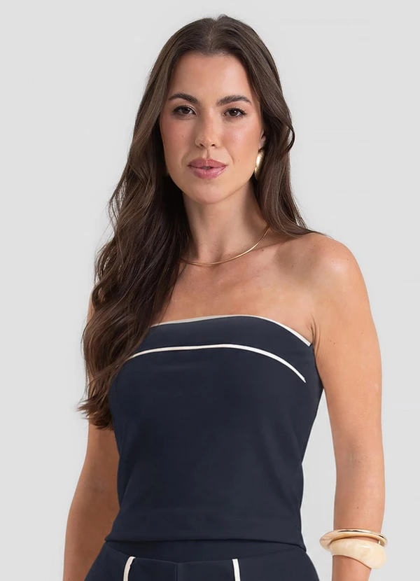 Dianna - Blusa Tomara que Caia Feminina Azul