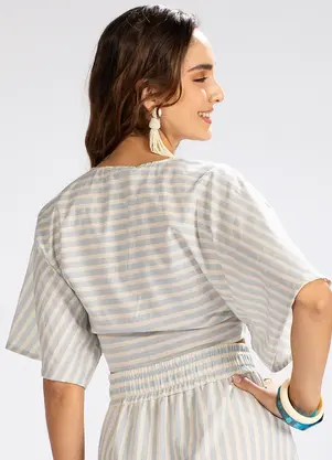 Hering - Blusa Transpassada em Malha Roxo - HERING