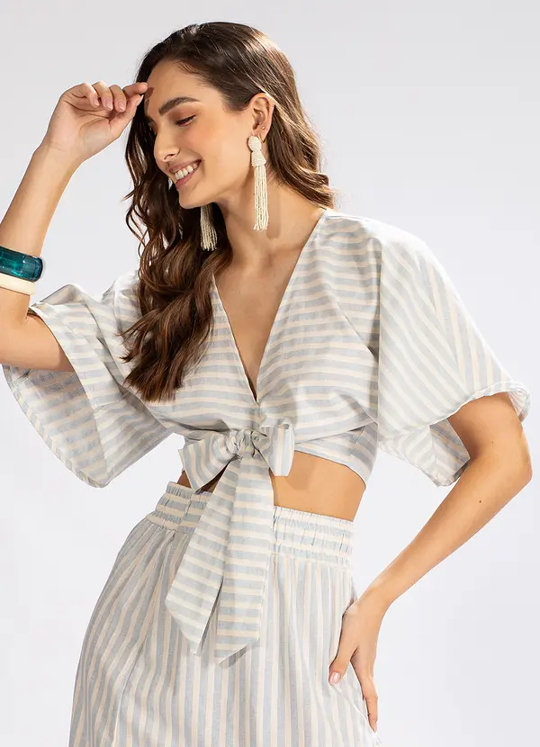 Hering - Blusa Transpassada em Malha Roxo