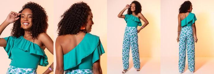 Blusa Verde Turquesa em Malha