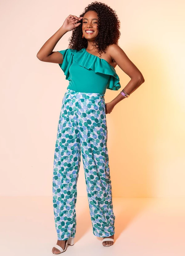 Moda Pop - Blusa Verde Turquesa em Malha 3