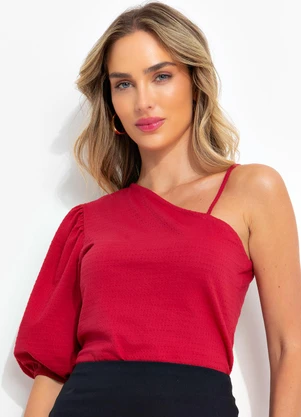 Bimini - Blusa Vermelho em Malha de Algodão - BIMINI