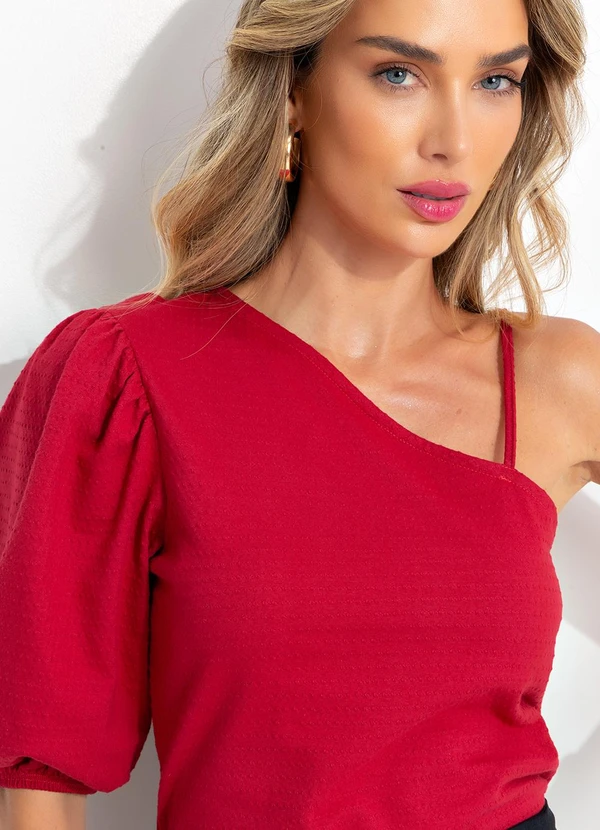 Bimini - Blusa Vermelho em Malha de Algodão 6
