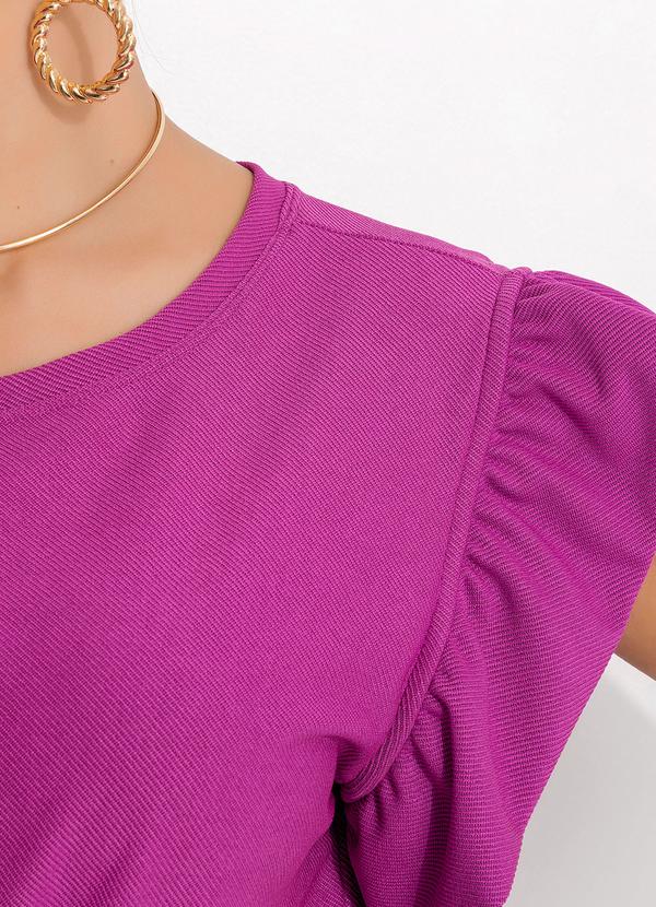 Quintess - Blusa Violeta em Malha Texturizada 14