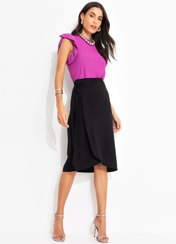 Quintess - Blusa Violeta em Malha Texturizada 3