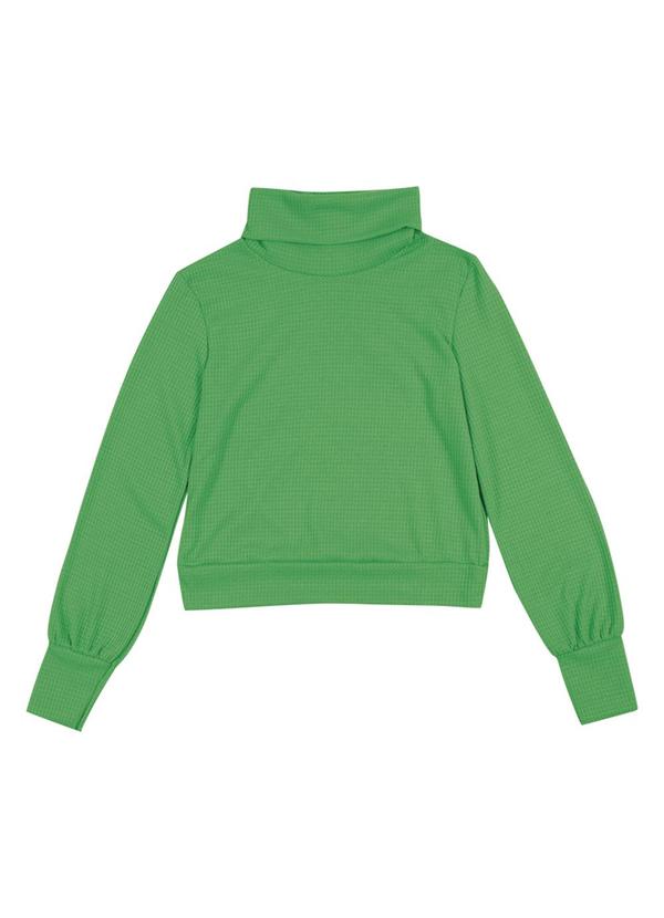 Habana - Blusão em Tricô com Gola Alta Verde