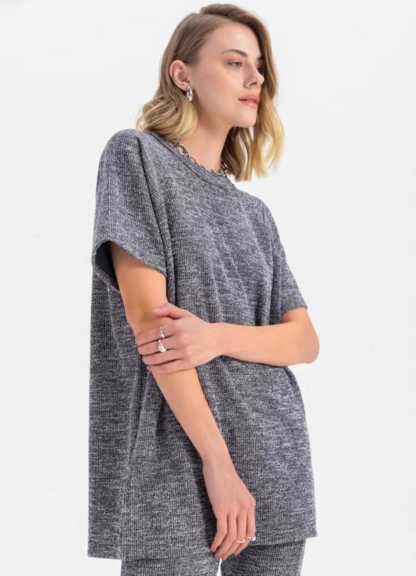 Essendi - Camiseta Feminina em Ribana Preto