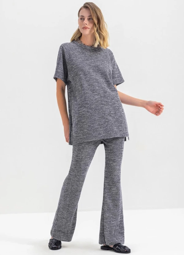 Essendi - Camiseta Feminina em Ribana  Preto 3