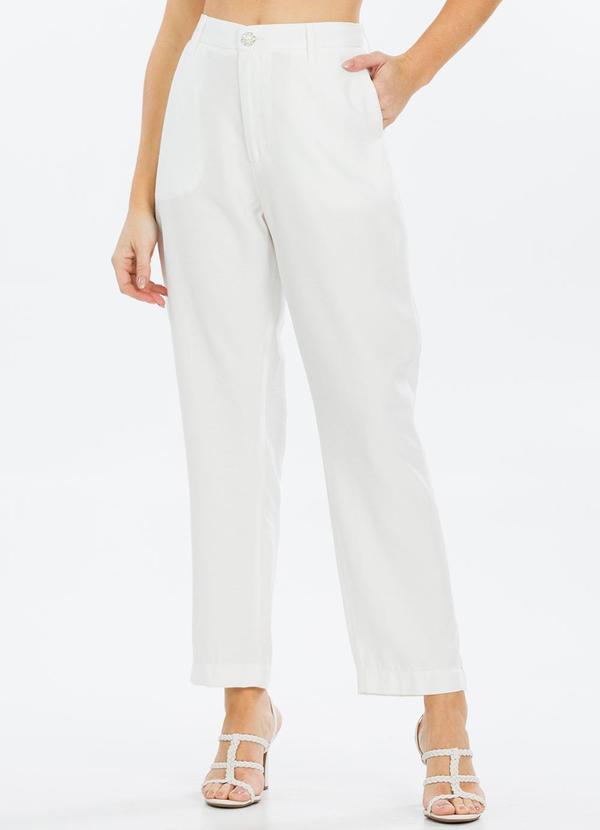 Rafree - Calça Alfaiataria Zara Branco