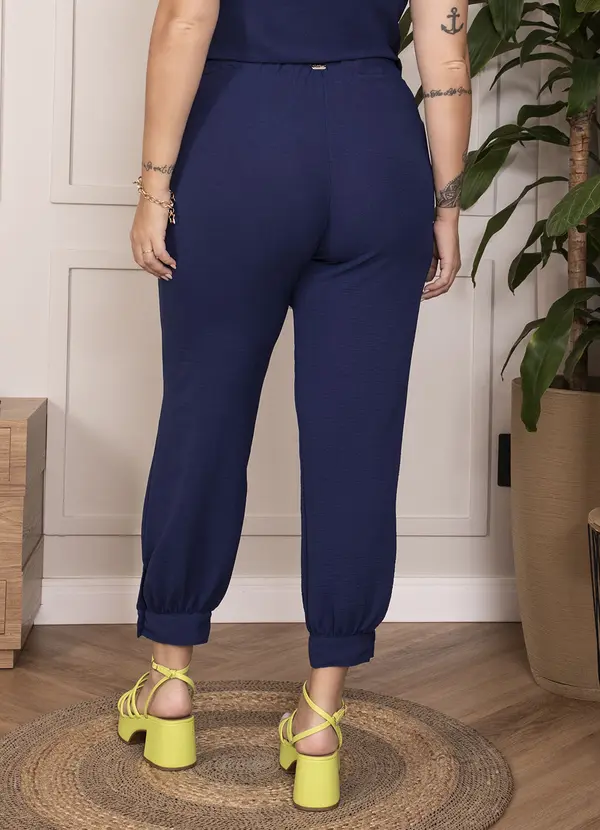 Quintess - Calça Azul Botões na Barra 7