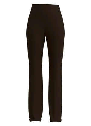 Lunender - Calça Bailarina em Malha Canelada Marrom - LUNENDER
