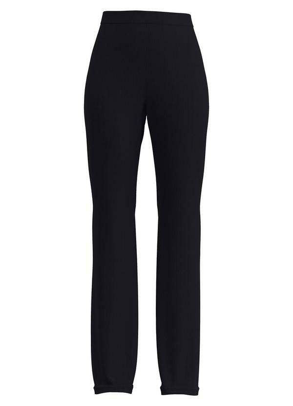 Lunender - Calça Bailarina em Malha Canelada Preto