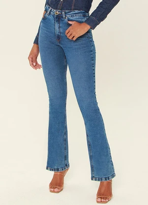 Outlet - Calca Boot Cut Azul - OUTLET