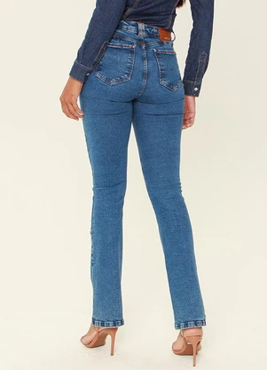 Outlet - Calca Boot Cut Azul - OUTLET