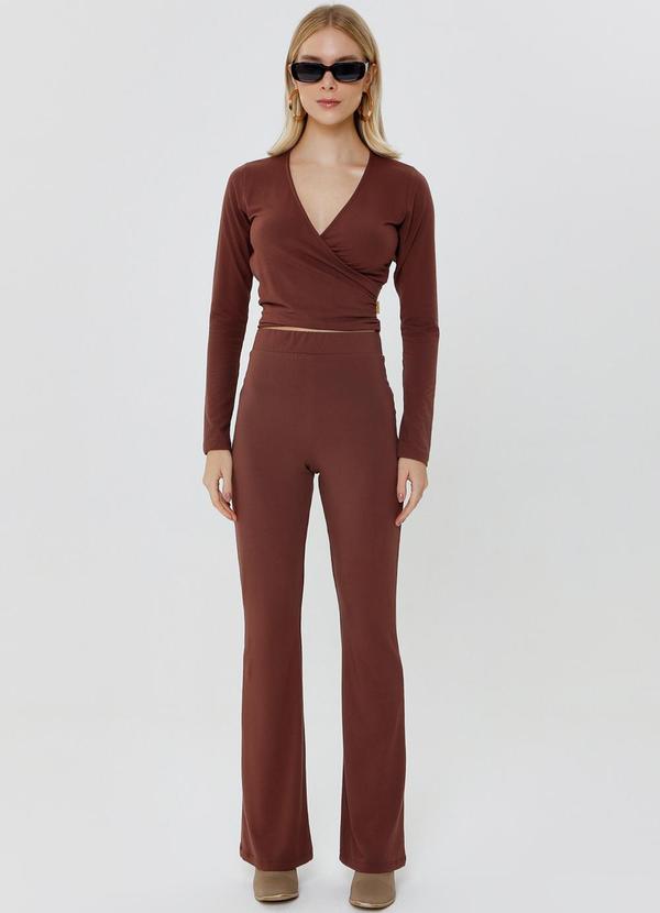 Gatabakana - Calca Boot Cut Power Marrom 3