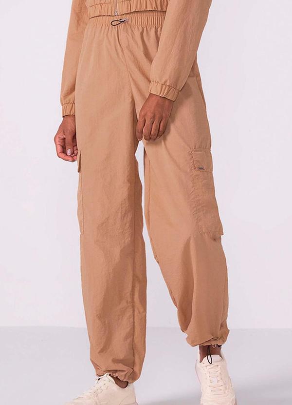 Marialícia - Calça Cargo Esportiva Impermeável Marrom