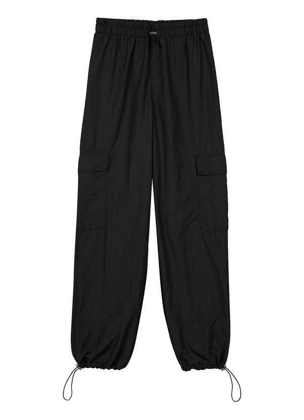 Marialícia - Calça Cargo Feminina Esportiva Impermeável Preto