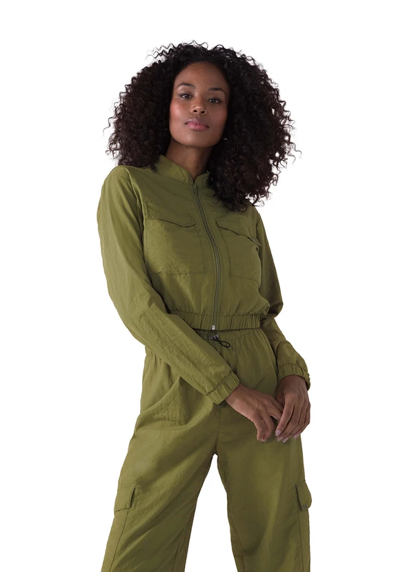 Marialícia - Calça Cargo Feminina Esportiva Impermeável Verde 2