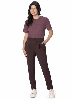 Malwee - Calça Carrot Alfataria Marrom - MALWEE