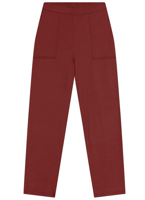 Malwee - Calça Carrot em Moletinho Bordô 1