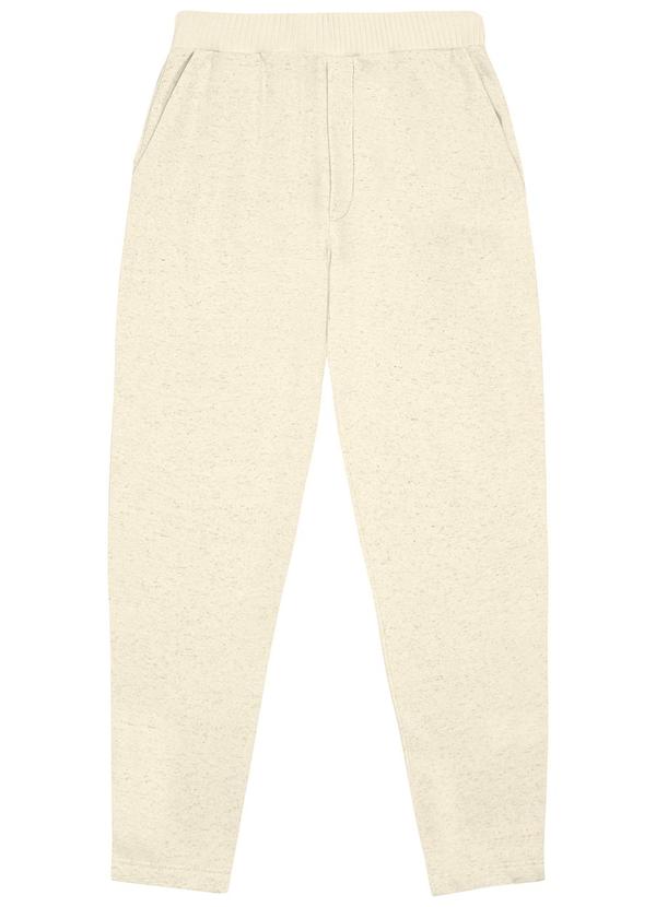 Malwee - Calça Carrot em Moletom Linho Bege 4