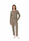 Malwee - Calça Carrot em Moletom Linho Off White - variação: Taupe