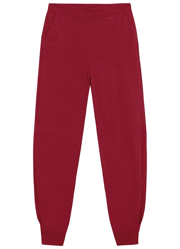 Malwee - Calça Carrot Flanelada Vermelho 5