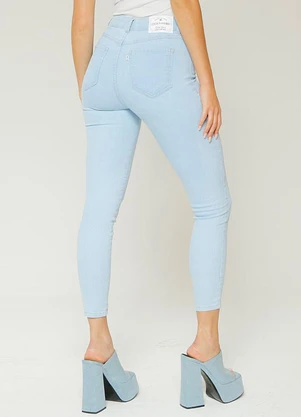 Outlet - Calca Cigarrete Denim Azul - OUTLET